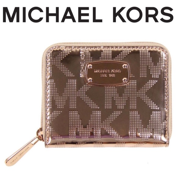 michael kors rose gold wallet